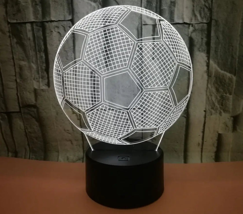 3D Creative Colorful Football Night Light Table Lamp