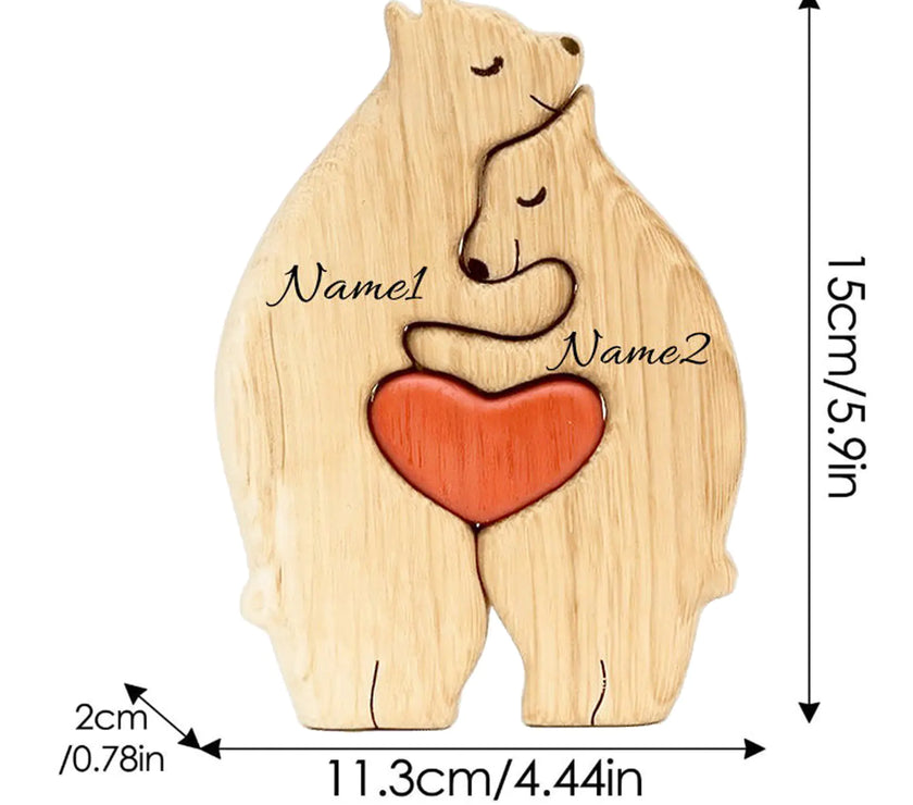 Wooden Animal Puzzle Decor Set