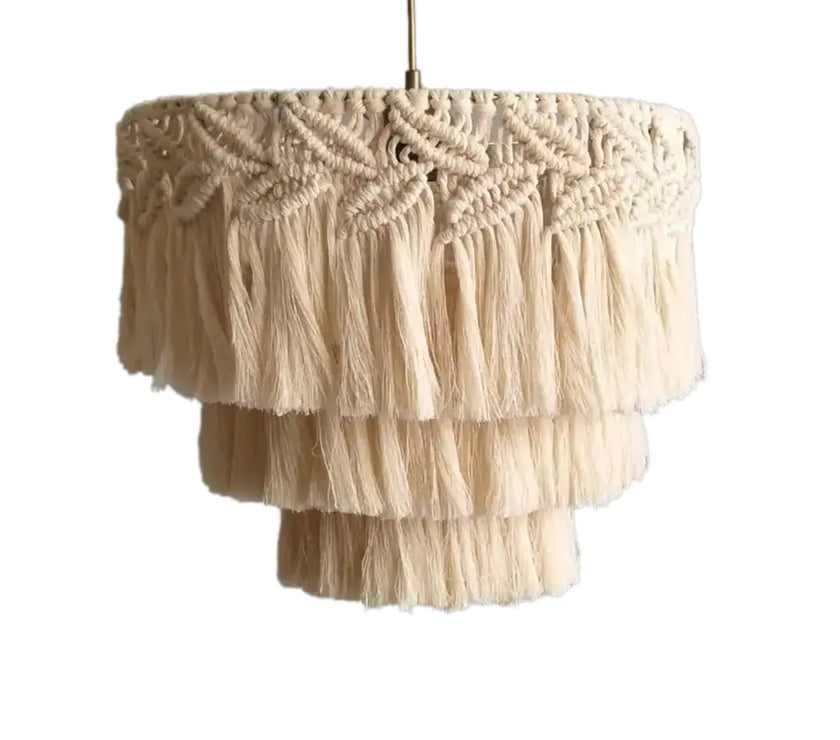 Bohemian Tapestry Lampshade - Handmade Nordic Decor