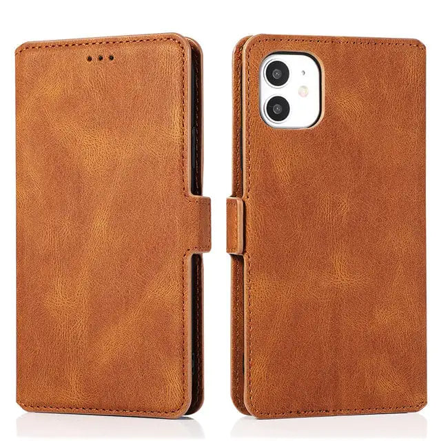 Vintage Flip Leather Case for iPhones