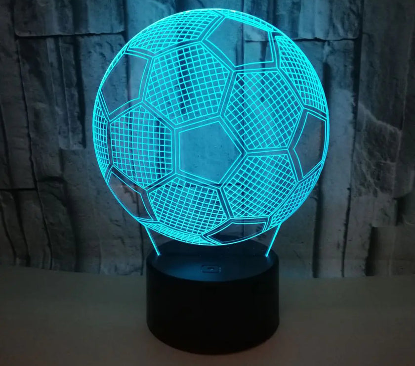 3D Creative Colorful Football Night Light Table Lamp