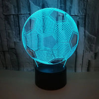 3D Creative Colorful Football Night Light Table Lamp