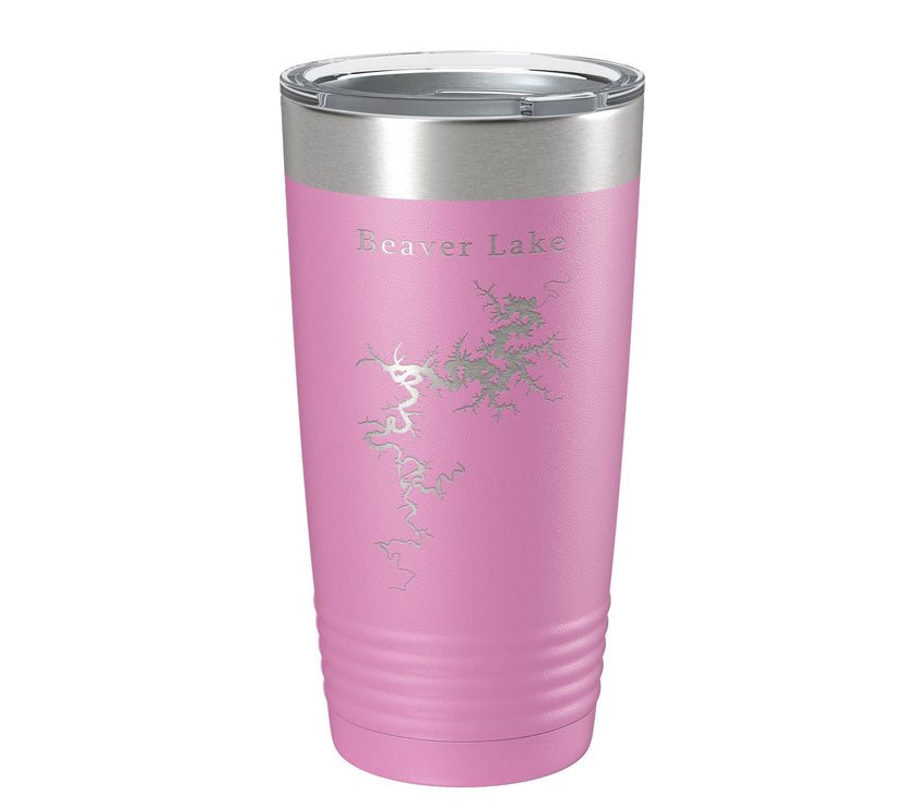 Beaver Lake Map Tumbler Travel Mug Insulated Laser Engraved Coffee Cup Arkansas 20 oz-14