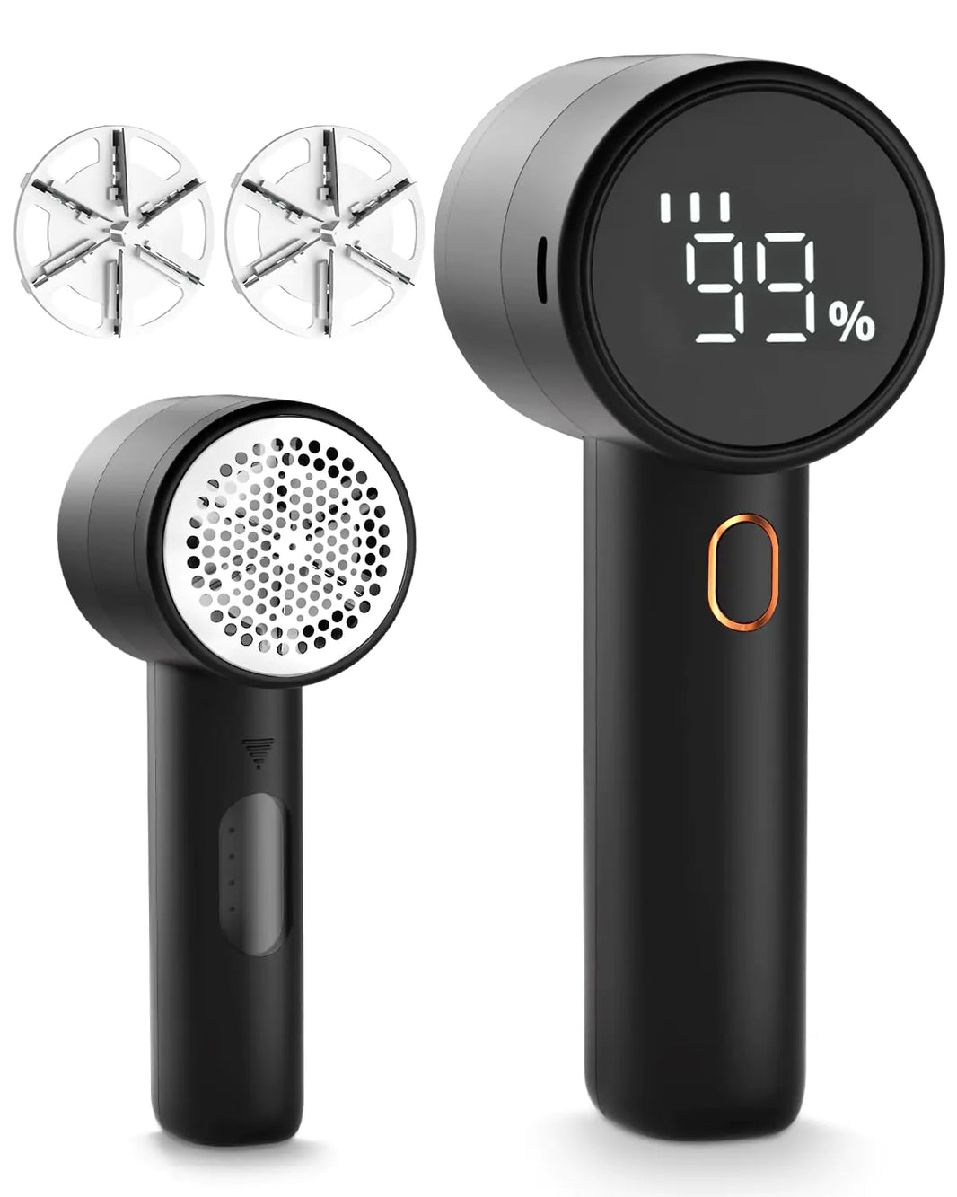 Fabric Shaver Lint Remover Rechargeable Electric Portable Sweater Defuzzer with 3 Speeds 6 Leaf Blades Digital LED Display to Remove Pilling for Clothes Furniture Sweater Couch Blanket