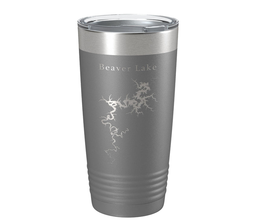 Beaver Lake Map Tumbler Travel Mug Insulated Laser Engraved Coffee Cup Arkansas 20 oz-16