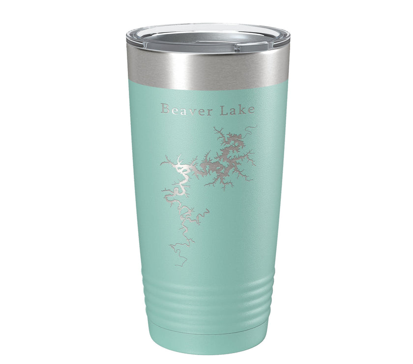 Beaver Lake Map Tumbler Travel Mug Insulated Laser Engraved Coffee Cup Arkansas 20 oz-12