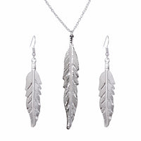 Creative Leaf Jewelry Set - Necklace & Earrings