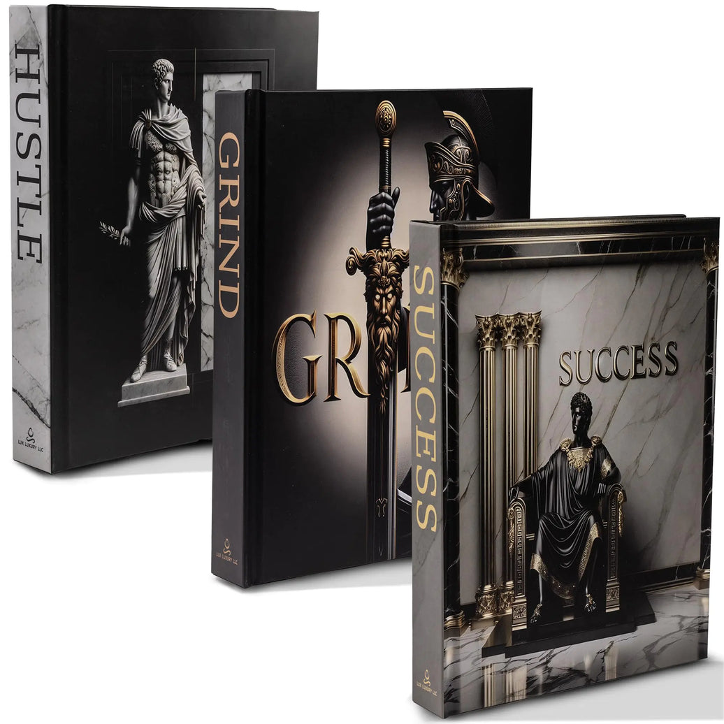 Decorative Books Set Of 3 Modern Fake Books For Decoration Motivational Book Decor Hard Cover Decor Books With Premium Design For Decorative books For Home Decor Stackable Coffee Table Books Decor