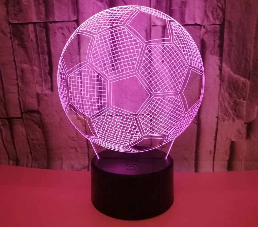 3D Creative Colorful Football Night Light Table Lamp