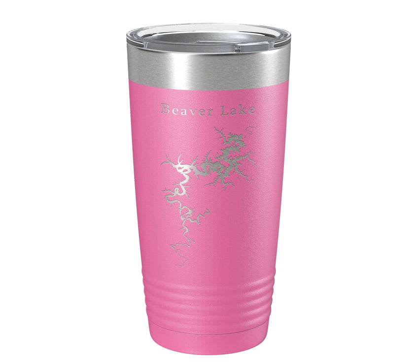 Beaver Lake Map Tumbler Travel Mug Insulated Laser Engraved Coffee Cup Arkansas 20 oz-11