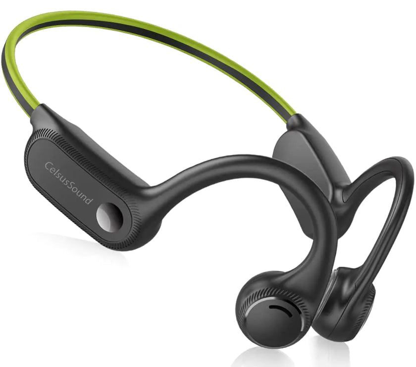 HCMOBI Bone Conduction Headphones 2024 Upgraded Open-Ear Wireless Bluetooth Sports Headphones with Mic 10Hr Playtime Bluetooth 5.2 Wireless Earphones Waterproof for Running Biking Gym (Green)