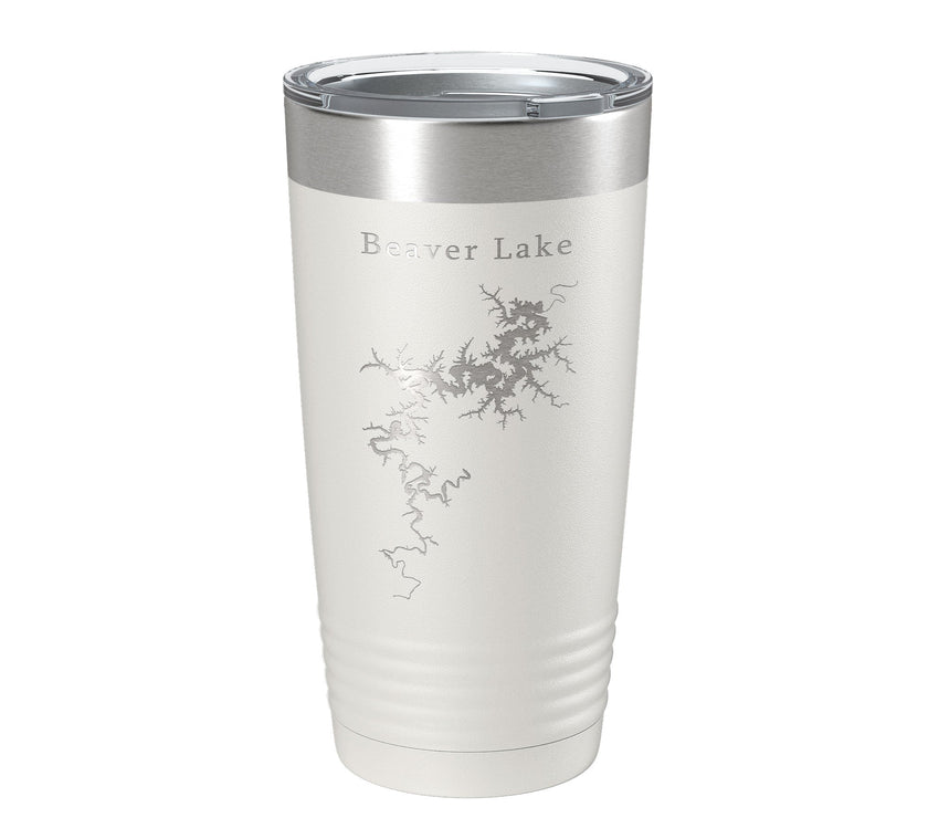 Beaver Lake Map Tumbler Travel Mug Insulated Laser Engraved Coffee Cup Arkansas 20 oz-7