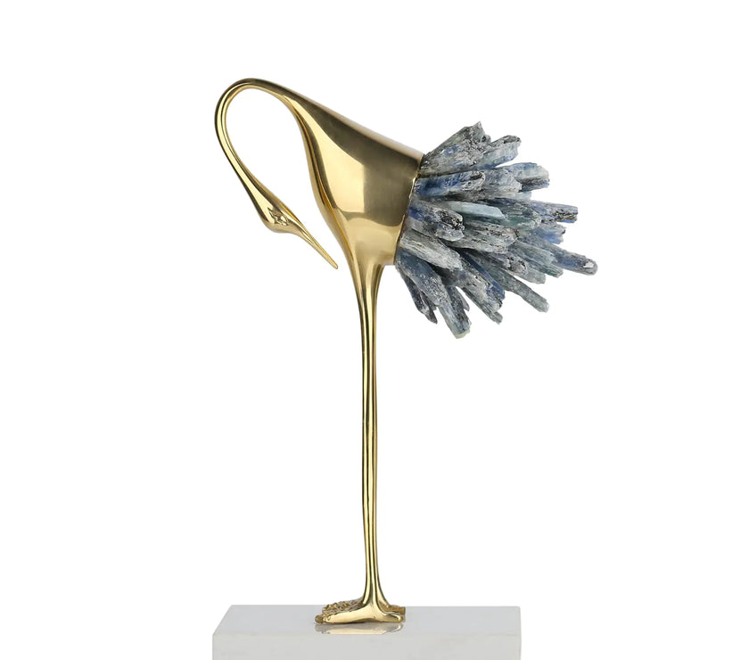 Gold Bird Statue Decor