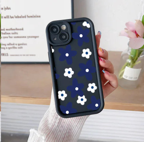 Chic Blue Blossom Silicone Case