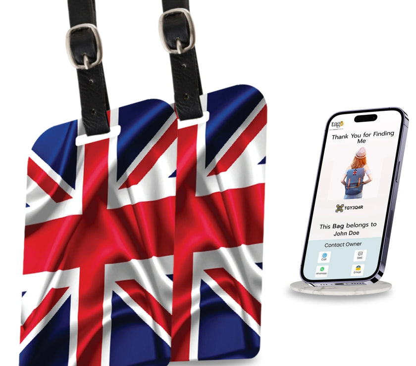 Great Britain flag bag security tag