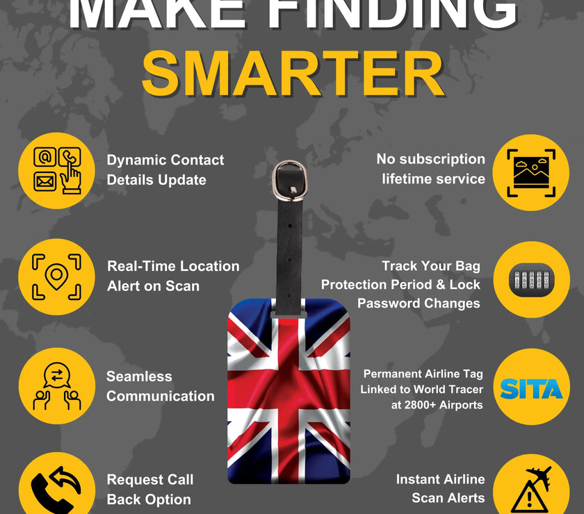 Great Britain flag bag security tag