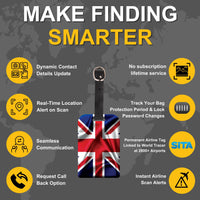 Great Britain flag bag security tag