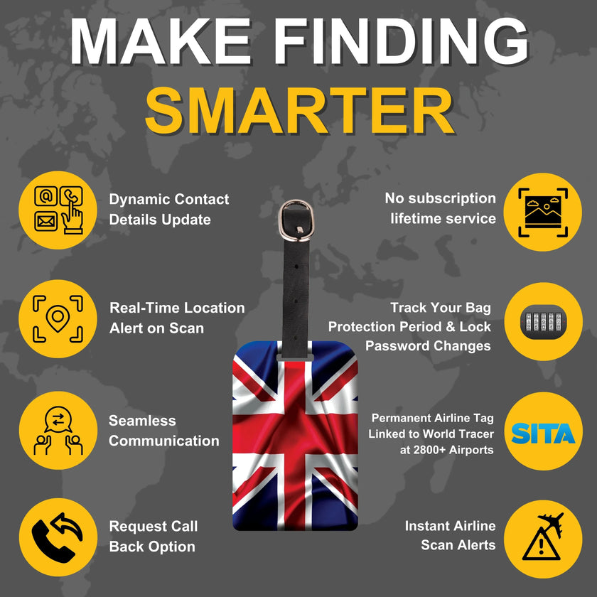 Great Britain flag bag security tag