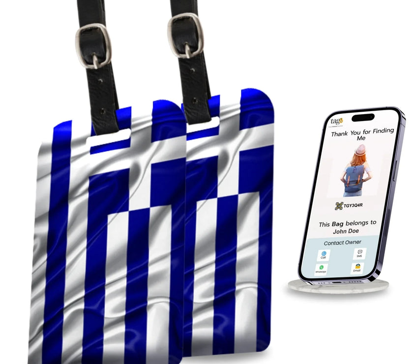 Greece Flag Luggage Tag