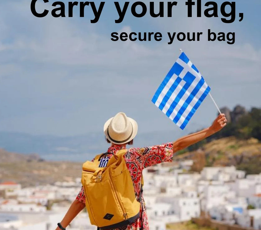 Greece Flag Luggage Tag