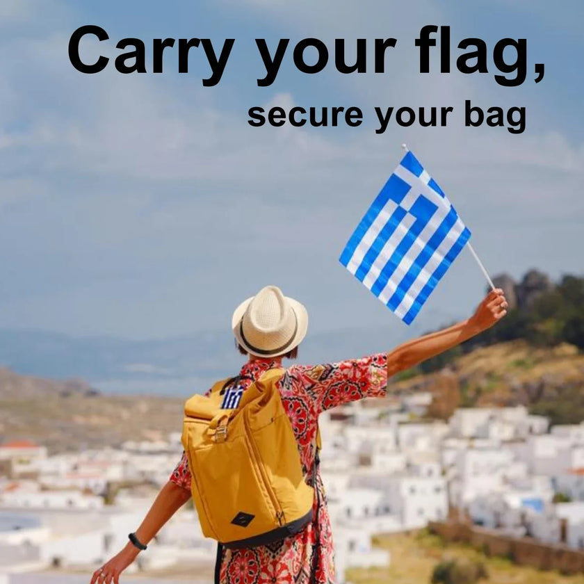 Greece Flag Luggage Tag