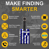 Greece Flag Luggage Tag