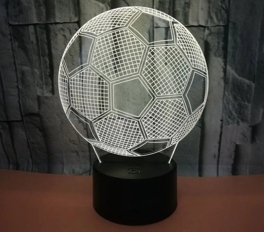 3D Creative Colorful Football Night Light Table Lamp