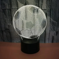 3D Creative Colorful Football Night Light Table Lamp