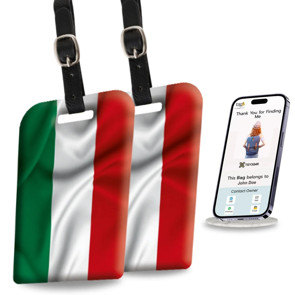 Smart Bag Security Tag -  Hungary Flag [Pack 2]-0