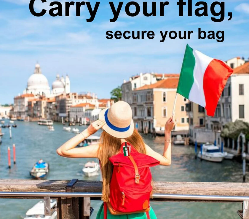 Hungary flag bag tag