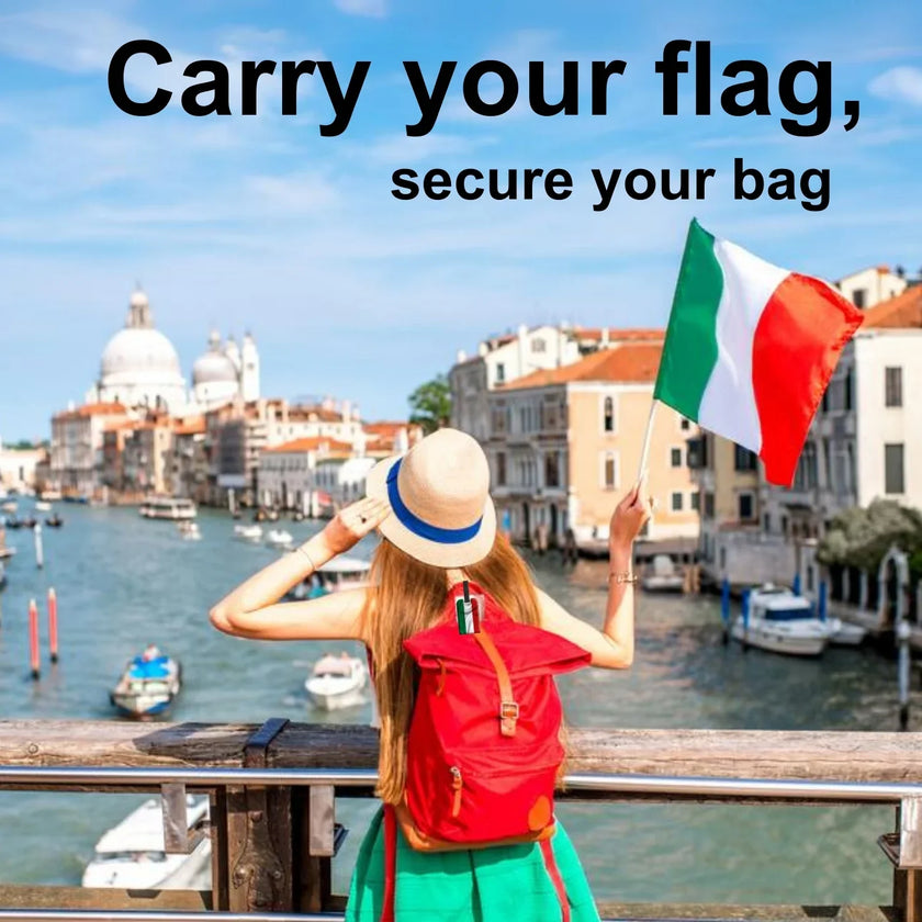 Hungary flag bag tag