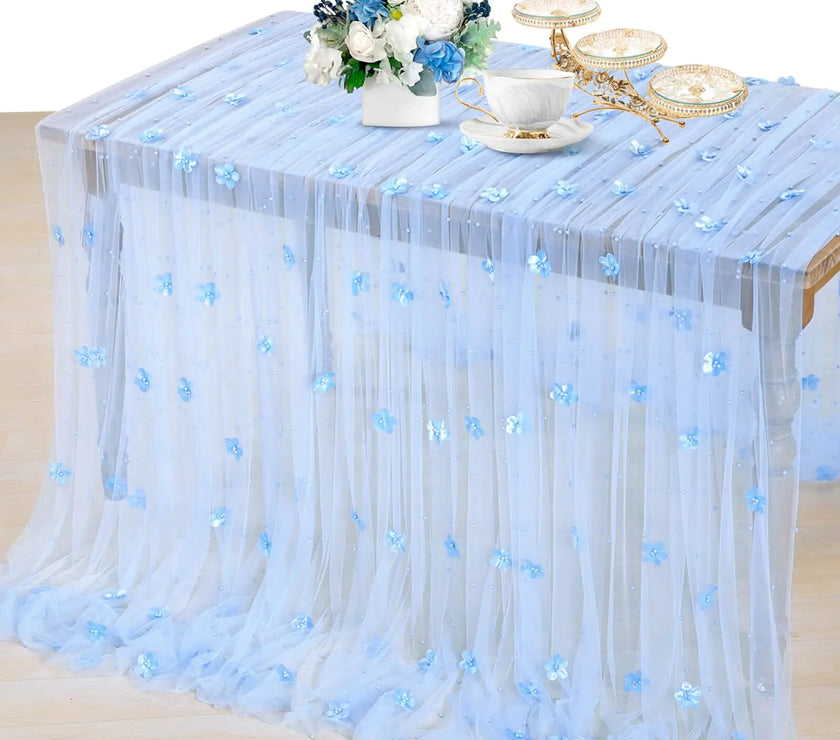 aby Blue Lace Tablecloth