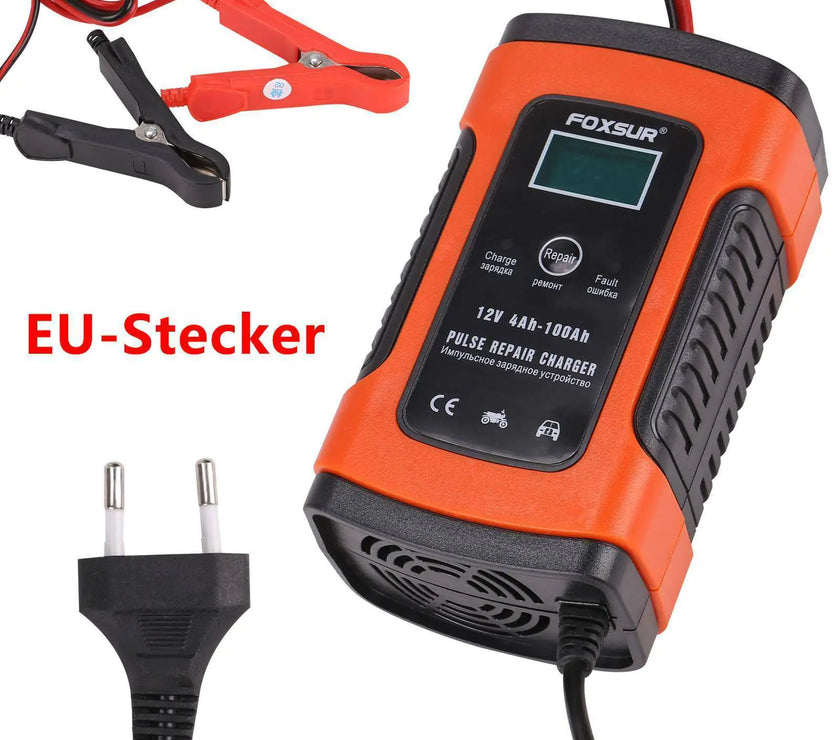 12V Intelligent Universal Battery Charger for Cars & Bikes