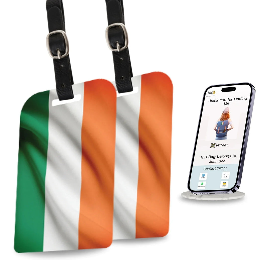 Smart Bag Security Tag - India flag colours [Pack 2]-0
