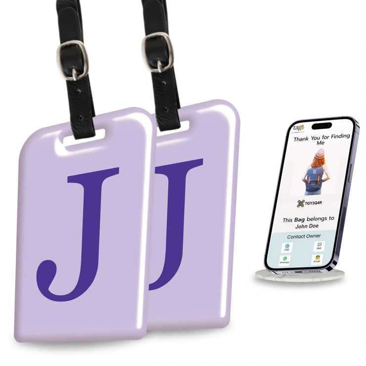 Initials Bag tag J  pack 2