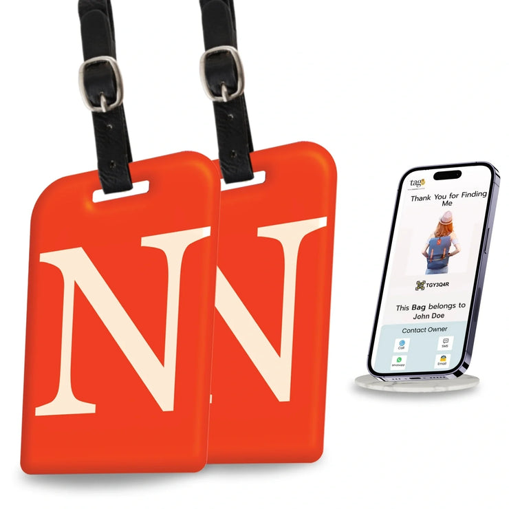 Initials Bag tag N  pack 2