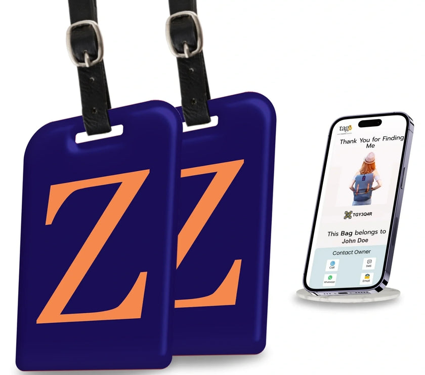 Initials Bag tag Z  pack 2