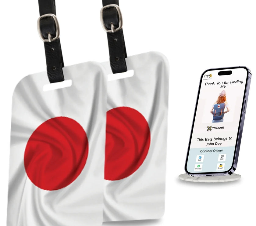 Japan flag bag security tag