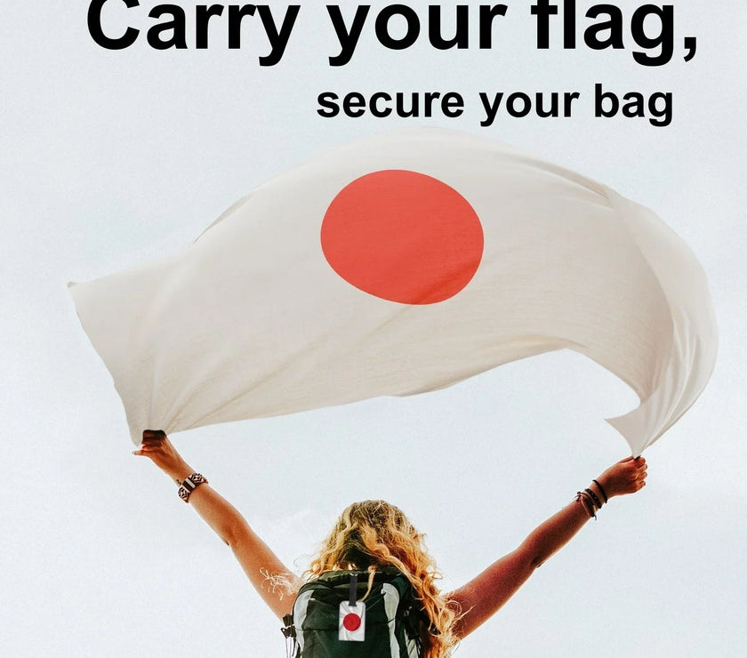 Japan flag bag security tag
