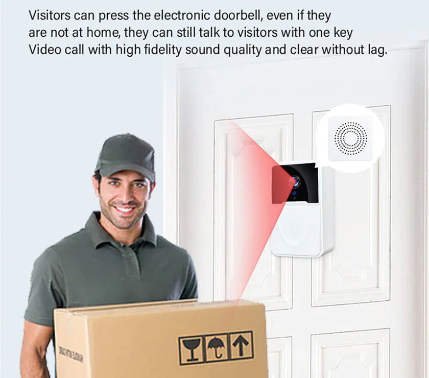 Wireless Security WiFi Smart Doorbell Intercom Video Camera Bell Chime Door Ring