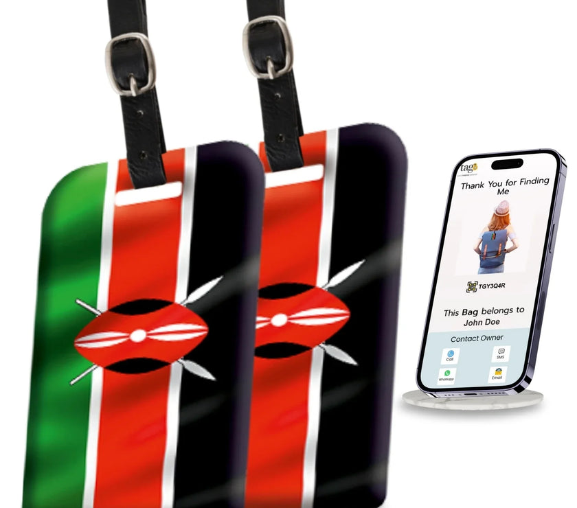 Kenya flag bag tag