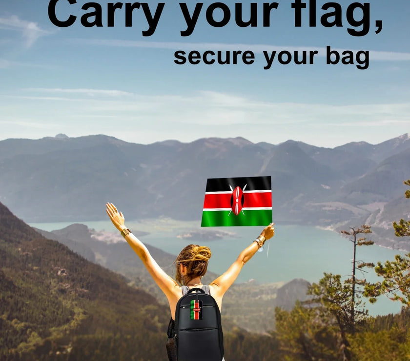 Kenya flag bag tag