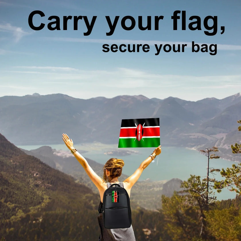 Kenya flag bag tag