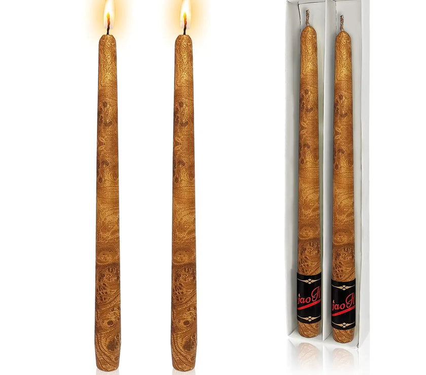 Rustic Wooden Candlestick Holders