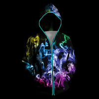 Digital Print Starry Hooded Sweatshirt for Men