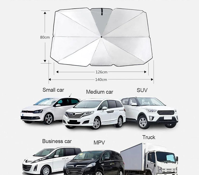51" Car Windshield Sun Shade Foldable Umbrella Front Window Cover Visor Umbrella