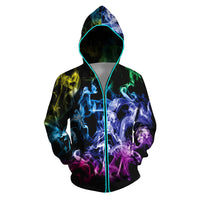 Digital Print Starry Hooded Sweatshirt for Men