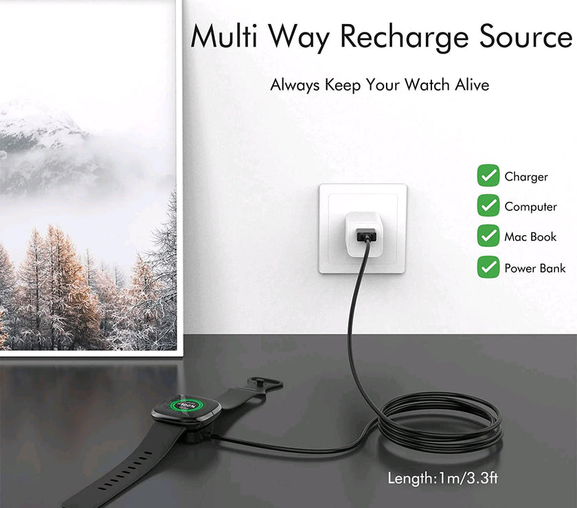 Wireless Charger For Fitbit Sense Versa 3 4 Watch USB Fast Charging Dock Cable