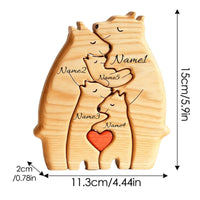 Wooden Animal Puzzle Decor Set