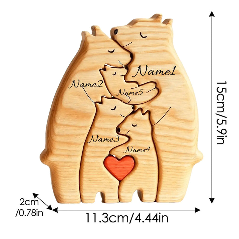 Wooden Animal Puzzle Decor Set